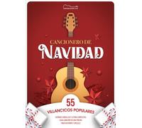 CANCIONERO DE NAVIDAD CON ACORDES SENCILLOS: 55 villancicos populares con letras completas para guitarra y ukelele, en tamaño folio (A4), ¡cada canción en una única página!