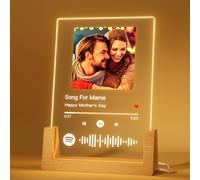 Canciones acrílicas personalizadas y fotos personalizadas Placas transparentes personalizadas de canciones Álbumes personalizados con códigos Spotify escaneados