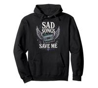 Canciones tristes me salvan alas de Casete EMO Sudadera con Capucha