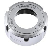 CanCNC Tooling Solutions ER40B-UM Tuerca ranurada para portabrocas equilibrada a 18.000 RPM a G2.5, 0537-4000