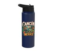 Cancún México Coati e Iguana Stainless Steel Insulated Water Bottle
