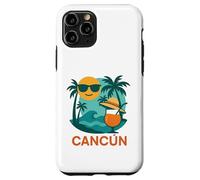 Cancún México Playa Palmera Sol Tropical Summer Souvenir Carcasa para iPhone 11 Pro
