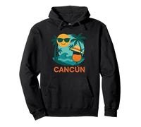 Cancún México Playa Palmera Sol Tropical Summer Souvenir Sudadera con Capucha