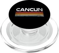 Cancún México Retro Rayas Vintage Beach Travel Design PopSockets PopGrip para MagSafe