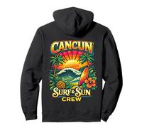 Cancun Mexico Surf and Sun Crew - Camiseta de Verano Tropical para Vacaciones Sudadera con Capucha