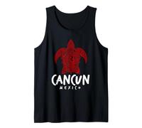 Cancún México Tribal Tortuga Marina Océano Arte Diseño Camiseta sin Mangas