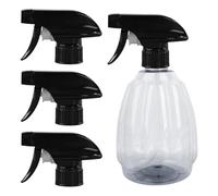 CANCYCC 4 cabezales de pulverización universales con rejilla de espuma, accesorio de pulverización para botellas, boquillas de repuesto para botellas de pulverización negras, cabezal pulverizador de