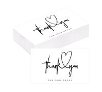 CANCYCC Thank you for your order Karten - 100 tarjetas de agradecimiento de alta calidad para clientes satisfechos