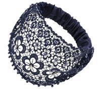 Canda de cabeza de encaje perla - Aro ancho de pelo de encaje floral, turbante de la cabeza de | Cómodo elástico para el pelo para mujeres, accesorio ideal para yoga, gimnasio, deportes
