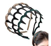 Canda De Pelo Artificial Vintage Alto -Set De Tocado Retro De 3 Piezas, Accesorio De Diseño De | Bold Volume Holuzed Hairband For Ladies Girls, Elegante Look In Cos
