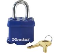 Candado, acero Masterlock, con funda termoplástica, UE 4 unid.