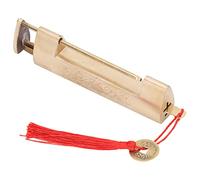 Candado Antiguo de latón con Llave, Cerradura Vintage de Estilo Antiguo Chino, candado de joyero de artesanía Delicada, Espacio de 8 cm para Armario de Puerta de gabinete, latón