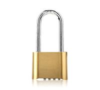 Candado Antirrobo, Cerradura de Combinación Grande de Latón con Contraseña de Cuatro Dígitos Inferior y Gancho de Bloqueo Extendido para Puertas y Ventanas, Puertas de Patio, Puertas de Almacén