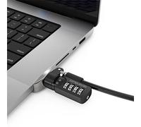 MacLocks Adaptador Ledge Lock para MacBook Pro 16 pulgadas M1–M4 con candado de cable Plateado