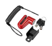 Candado antirrobo de Cable de Acero for Frenos de Disco, Compatible con Patinete eléctrico Xiaomi M365.(Black-Red)