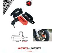 Lampa Candado antirrobo Lock Jaw – Bloqueo de disco perno Ø 10 mm Rojo con funda