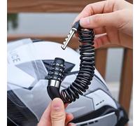 Candado antirrobo para bicicleta de montaña, motocicleta, bicicleta, con cadena de alambre, candado de cuerda, candado antipérdida para equipaje, , negro, 1