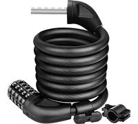 Candado Bicicleta 1500mm Candado de Cable Cerradura con Bici Combinacion 5 Dígitos Candados Antirrobo Bicicletas Ideal para Bicicleta Monopatín Paseante Cortacésped
