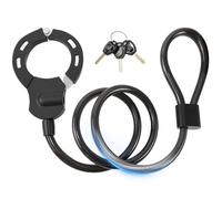 Candado Bicicleta Antirrobo, iWarmbase Candado Patinete Electrico, 120 cm/14 mm para Bicicletas Eléctricas, Antirrobo Para Bici, para Scooters/Patinete Eléctricas/Bicicletas