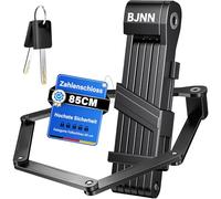 Candado Bicicleta Plegable,85 cm 6 Nudos Antirrobo Bicicleta，con Marco y Accesorios-Robusto Candado de Bicicleta Plegable para candado bici, Bicicleta de Carretera (Negro)