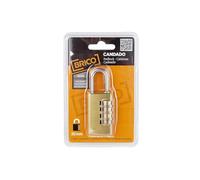 Candado - candado combinación de 30 mm, 4 dígitos, incluye blister, ideal para seguridad en puertas y objetos. Durable y resistente.