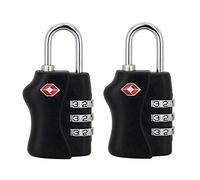 Candado, candado con código, candados for equipaje, seguridad, 2 candados de viaje for equipaje aprobados por la TSA, candado con combinación de 3 diales, seguridad for el hogar, maletas, bolsos, casi