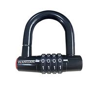Candado, candado de código de 4 dígitos, candado de bicicleta, candado de cadena, grillete de 2 pulgadas de largo y candado para exteriores, se puede configurar con candado de código.