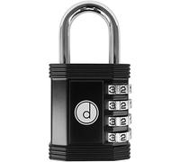Candado - Candado de Combinación de 4 Dígitos Para Gimnasio, Deportes, Escuela y Taquilla de Empleados, Exteriores, Vallas, Picaportes y Almacenes - Metal y Acero Para Todo tipo de Climas - Fácil de Configurar su Propia Combinación de Reajuste sin Llave