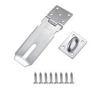 Candado Cerrojo,1pcs Acero Inoxidable Cerrojo Puerta Pestillo Puerta Cerradura Puerta Cerradura Seguridad(4 Inch plata)