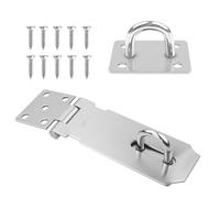 Candado Cerrojo de 304 Acero Inoxidable, 5 Pulgadas Cerradura con Grapa y Tornillos, Pestillo de Seguridad Antióxido para Puerta, Ventana, Armario, Exterior Interior