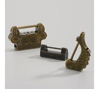 Candado clásico de aleación que muestra el arte de la dinastía Ming y Qing para joyeros y armarios que ofrece un cierre seguro con estilo (grande)