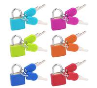 Candado Colores con Llave, 6 Piezas Pequeño Candados Cerraduras de Equipaje para Mochilas, Gimnasio, Archivadores, Equipaje y Maleta Viaje, 6 Colores