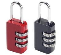 Candado - combinación, 2 unidades, 20 mm, diseño resistente, material de acero, ideal para seguridad en artículos personales y espacios*.*