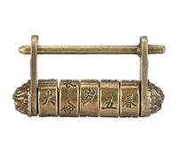 Candado combinación chino antiguo, combinación estilo retro antiguo para cajones equipaje joyeros Número, Código, Candado, Multifunción, Imitación Vintage, Impermeable, Cobre, Decorativo