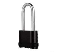 Candado Combinación Gancho Largo para Almacén Negro | Gancho extendido, para ideal grandes, funcional, negro clásico, para fácil instalación(gold)