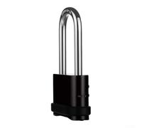 Candado Combinación Gancho Largo para Almacén Negro | Gancho extendido, para ideal grandes, funcional, negro clásico, para fácil instalación(black)
