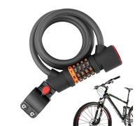Candado combinado para ciclo, cable de bloqueo de vástago, alto rendimiento, seguridad antirrobo, combinación de cables antirrobo, cable de cable resoluble para scooter