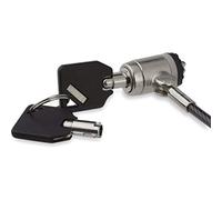 KEYED CABLE LOCK - 2M (6.5) STEEL CABLE PUSH-TO-LOCK BUTT ON LTLOCKKEY