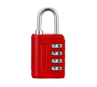 Candado con combinación de 4 dígitos for dormitorio, candado for viajes al aire libre, cerradura codificada de seguridad for maletas y equipaje, 1 unidad(Red-1)