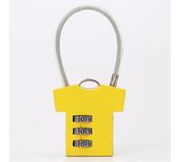 Candado con contraseña de aleación de aluminio de 3 dígitos, cerradura de seguridad de alambre de acero for maleta, candado codificado for equipaje, candado for armario, 1 Uds.(Yellow)