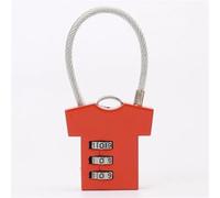 Candado con contraseña de aleación de aluminio de 3 dígitos, cerradura de seguridad de alambre de acero for maleta, candado codificado for equipaje, candado for armario, 1 Uds.(Red)