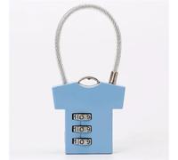 Candado con contraseña de aleación de aluminio de 3 dígitos, cerradura de seguridad de alambre de acero for maleta, candado codificado for equipaje, candado for armario, 1 Uds.(Blue)