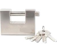 Candado con llaves, Candado con 5 llaves, ancho del cuerpo de la cerradura 74-94 mm, diámetro del arco 12,8 mm(74mm)