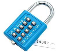 Candado de acero inoxidable MINION, combinación de botones de 10 dígitos, bloqueo de contraseña, sin llave, adecuado para, viajes, vestuarios, campus, etc. (azul)