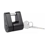 Candado de acoplamiento de remolque de aleación de zinc para seguridad de lengüeta de enganche, candado resistente al óxido con dimensiones de 4,5 x 4,5 x 2,3 cm, cerradura negra para aplicaciones de