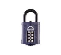 Candado de alta resistencia Squire (CP40) - Grillete de acero más resistente - Candado de combinación de 4 ruedas - Acero de aleación resistente a la corrosión - Candado resistente a la intemperie para el hogar, la escuela y el garaje (azul, 40 mm)