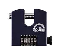 Candado de alta resistencia Squire (SHCB75) - Grillete giratorio más resistente - Candado de bloque de 5 ruedas - Acero de aleación resistente a la corrosión - Candado resistente a la intemperie para el hogar y el cobertizo (negro, 75 mm)