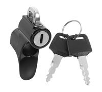 Candado de Aluminio Negro para Casco Antirrobo de Aleación Moto | Fijación Ligera y Segura, Compatible Varios Cascos, Acabado Negro para Scooter y Motocicleta