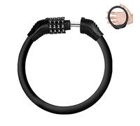 Candado de Bicicleta Antirrobo, Mini Candado de Bicicleta, Candado de Bicicleta de Cable de Acero, Candado de Bicicleta Negro, Candado de Bicicleta Reiniciable de 4 Dígitos para Bicicleta, Moto