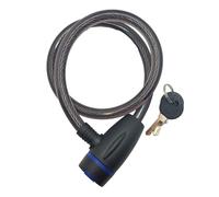 Candado de bicicleta antirrobo para bicicleta, cable de acero de 1 cm y 2 llaves incluidas, protección para cerradura, longitud 60 cm, flexible, cadena de bicicleta, colores mezclados